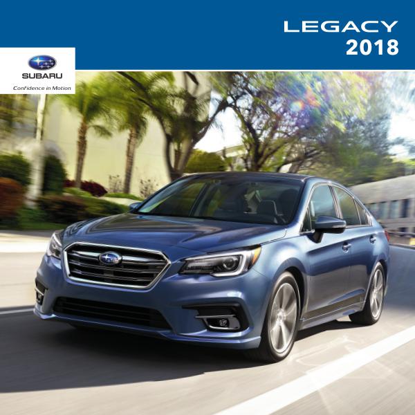 Subaru Legacy Brochures 2018 Legacy Brochure