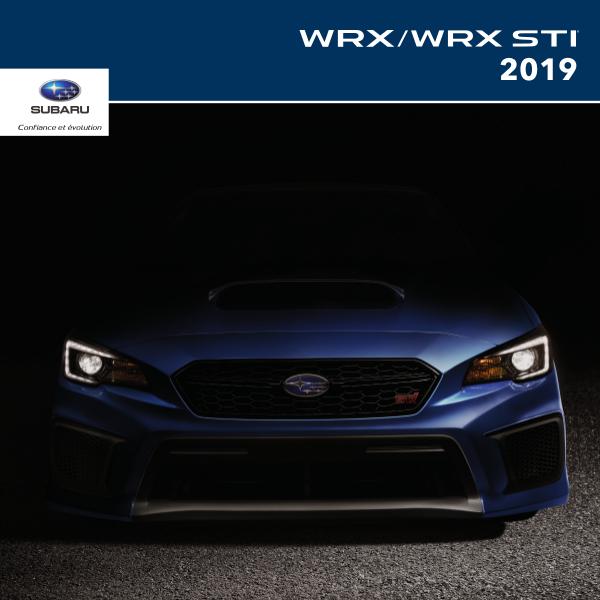 Brochure WRX et WRX STI 2019