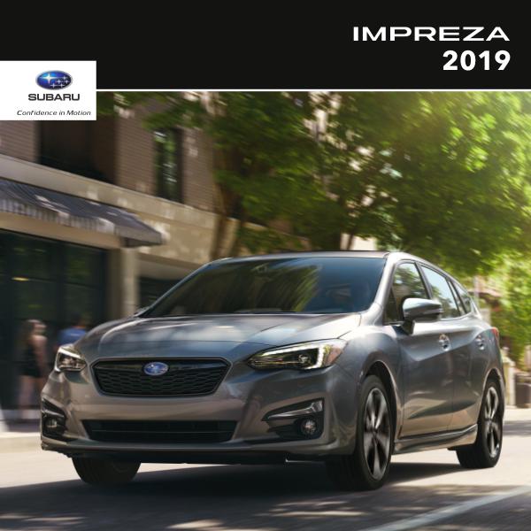 Subaru Impreza Brochures 2019 Impreza Brochure