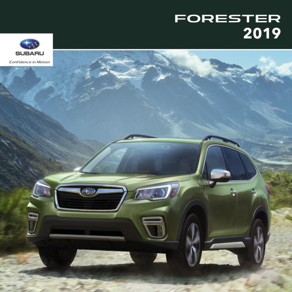 Subaru Forester Brochures 2019 Forester Brochure