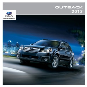 Subaru Outback Brochures 2013 Outback Brochure
