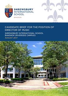 Shrewsbury International School, Bangkok - Candidate Briefs