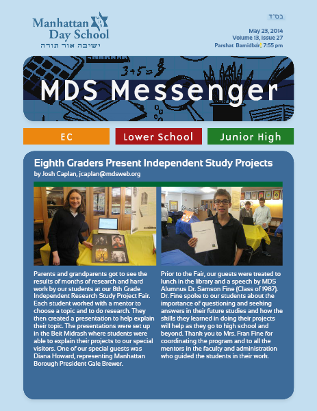 MDS Messenger Volume 13, Issue 27