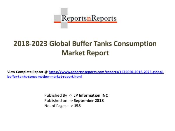 My first Magazine 2018-2023 Global Buffer Tanks Consumption Market R