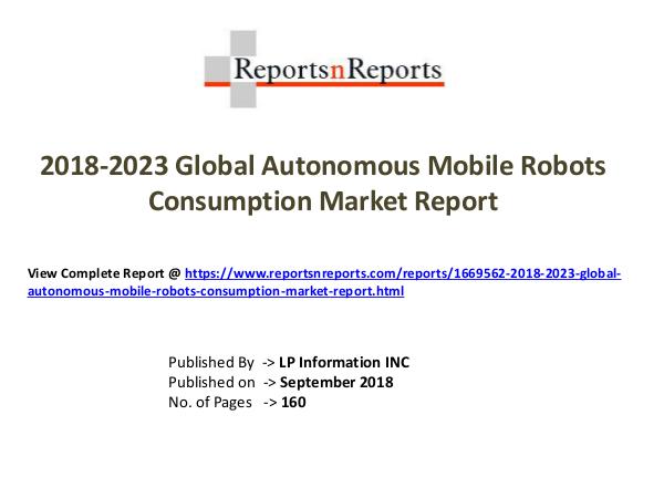 My first Magazine 2018-2023 Global Autonomous Mobile Robots Consumpt