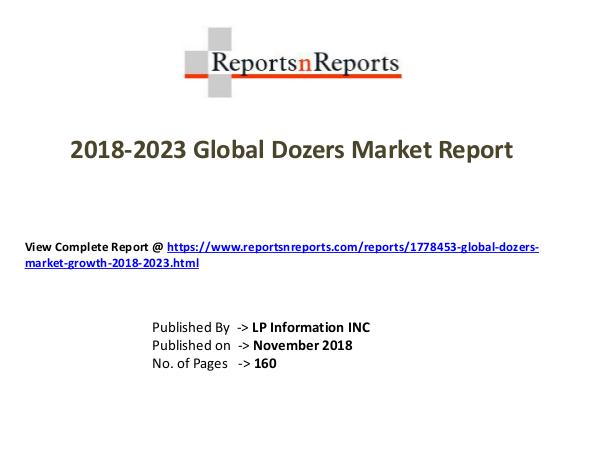 My first Magazine Global Dozers Market Growth 2018-2023