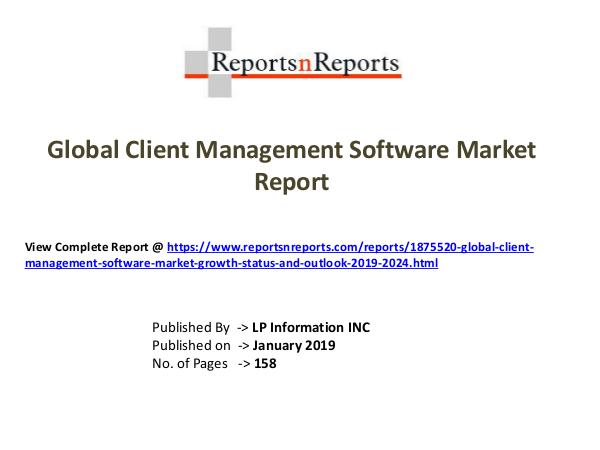 My first Magazine Global Client Management Software Market Growth (S