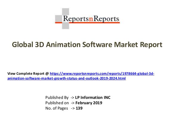 My first Magazine Global 3D Animation Software Market Growth (Status