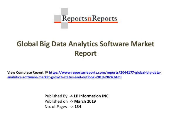 My first Magazine Global Big Data Analytics Software Market Growth (
