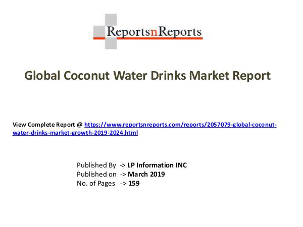 My first Magazine Global Coconut Water Drinks Market Growth 2019-202