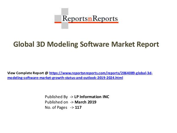My first Magazine Global 3D Modeling Software Market Growth (Status