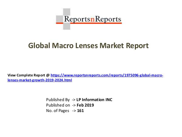 My first Magazine Global Macro Lenses Market Growth 2019-2024