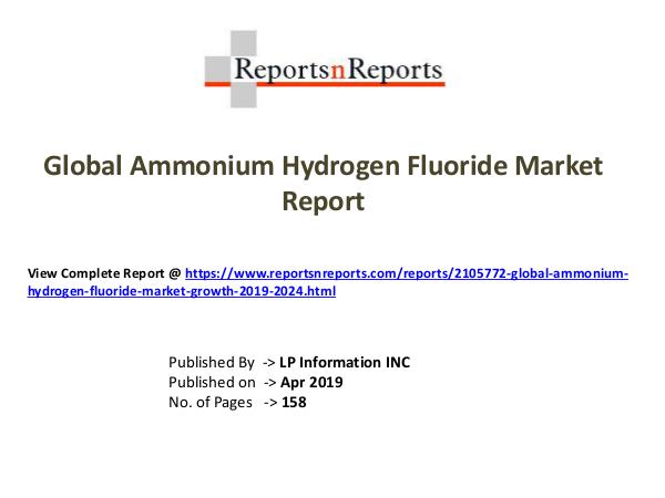 My first Magazine Global Ammonium Hydrogen Fluoride Market Growth 20