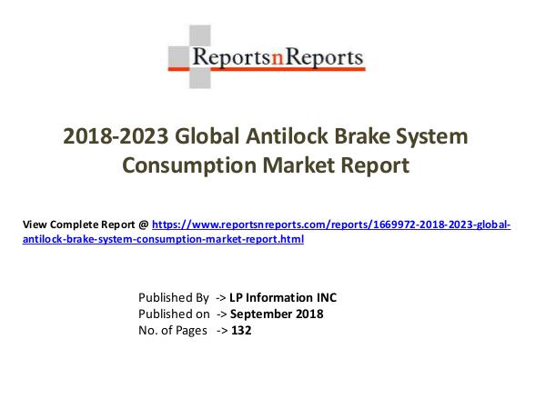 2018-2023 Global Antilock Brake System Consumption