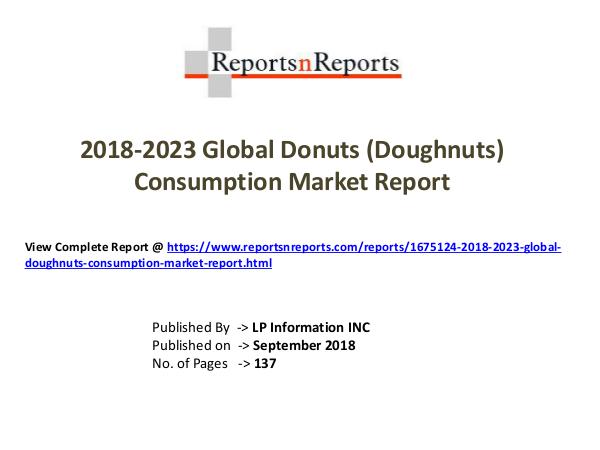 2018-2023 Global Doughnuts Consumption Market Repo