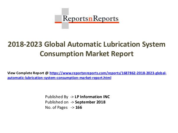 2018-2023 Global Automatic Lubrication System Cons