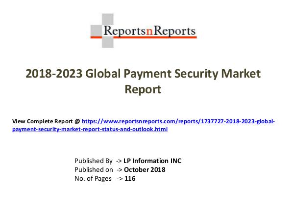 My first Magazine 2018-2023 Global Payment Security Market Report (S