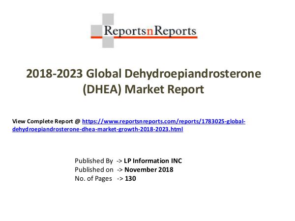 My first Magazine Global Dehydroepiandrosterone(DHEA) Market Growth