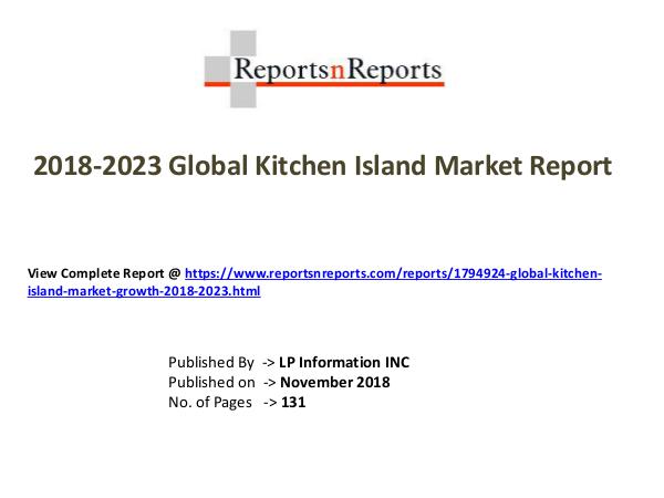 My first Magazine Global Kitchen Island Market Growth 2018-2023