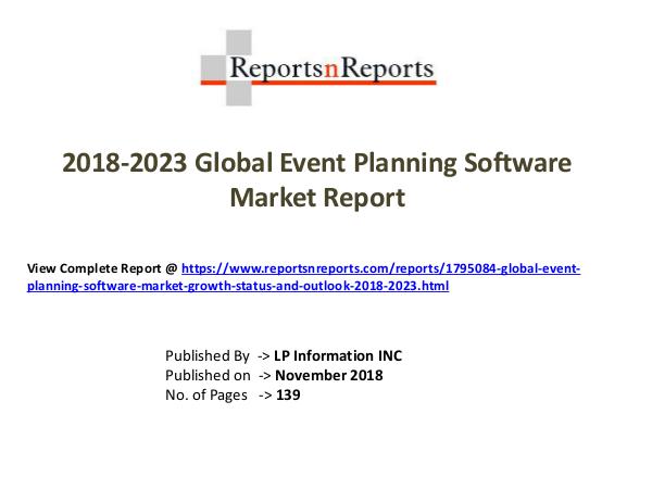 My first Magazine Global Event Planning Software Market Growth (Stat