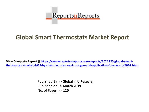 Global Smart Thermostats Market 2019 by Type and A