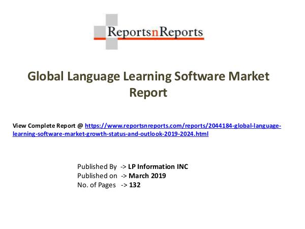My first Magazine Global Language Learning Software Market Growth (S
