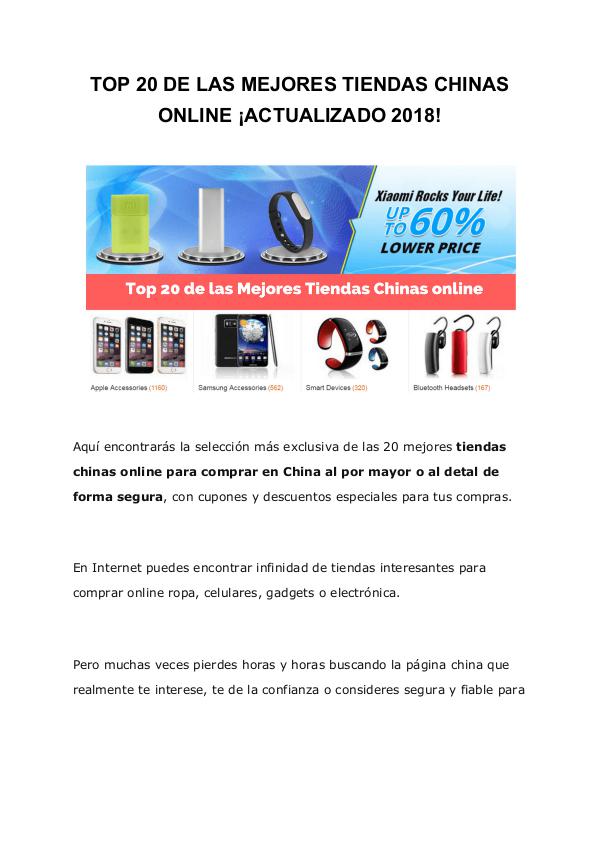 Tiendas Chinas Online TIENDAS CHINAS ONLINE 2018! | Joomag Newsstand