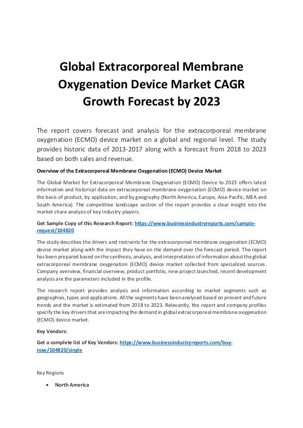 Global Extracorporeal Membrane Oxygenation Device