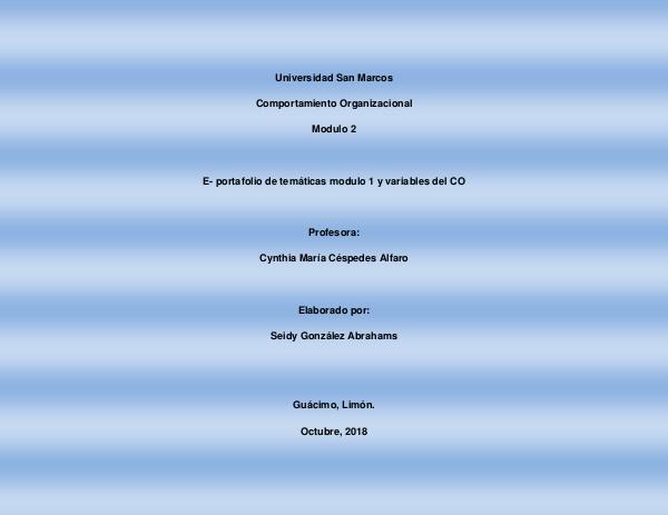 E- portafolio de temáticas modulo 1 y variables del CO E- Portafolio CO 2018