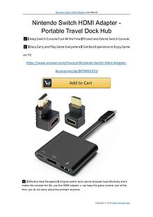 Nintendo Switch HDMI Adapter User Manual