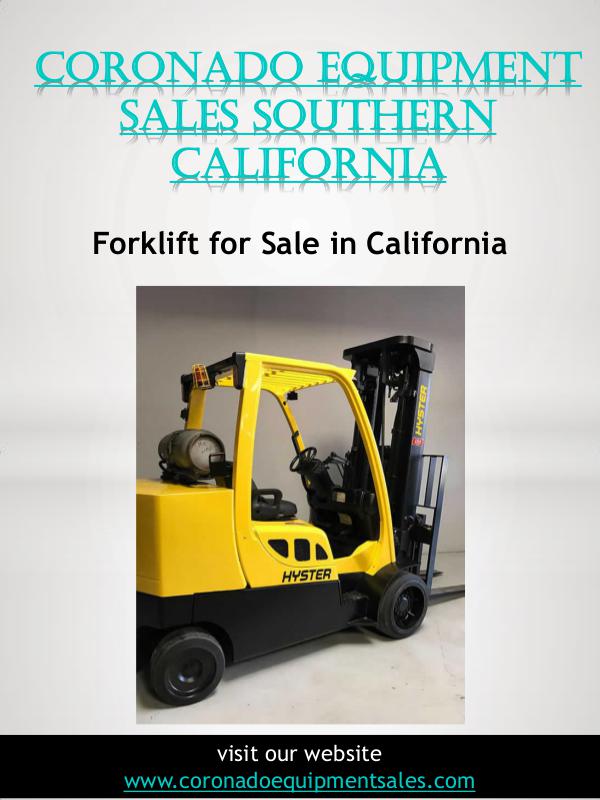 Coronado Equipment Sales Coronado Equipment Sales Southern California