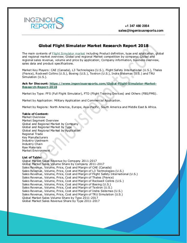 Flight Simulator Market Scope, Key Players & Forecast 2025 Global Flight Simulator Market