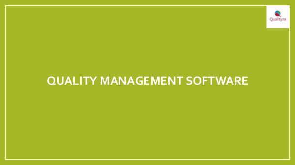 Quality Management Software Quality Management software
