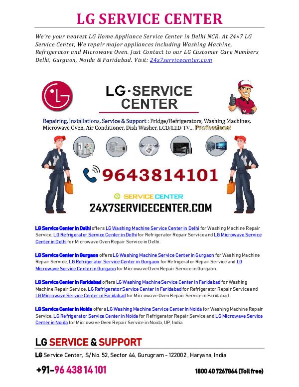 LG Appliance Repairs LG SERVICE CENTER