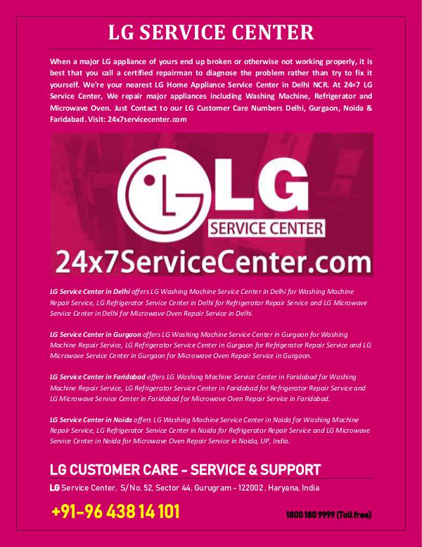 LG Appliance Repairs LG Customer Care