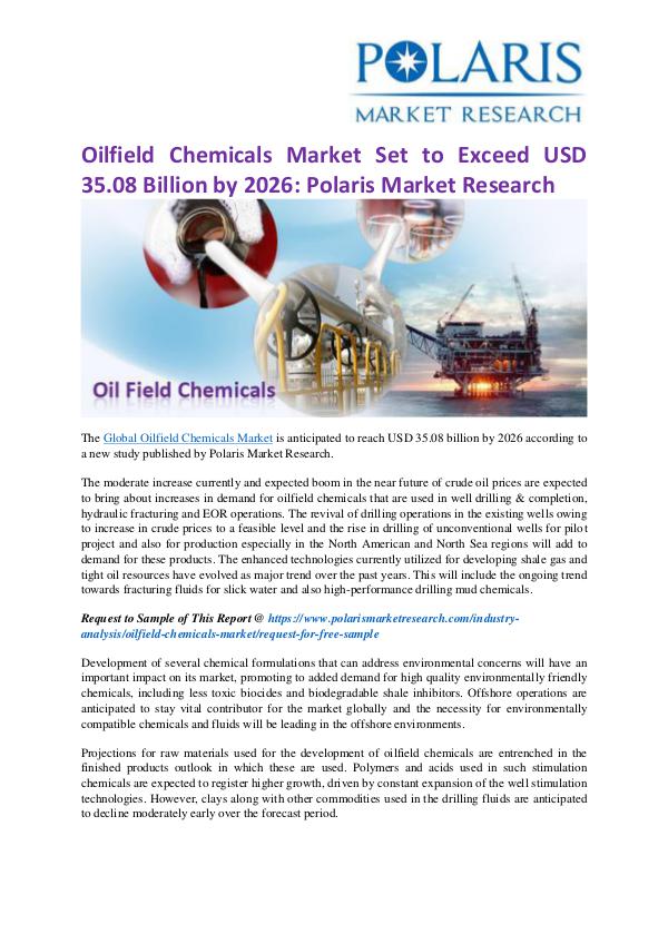 Market Research Industry Future Updates Oilfield Chemicals Market