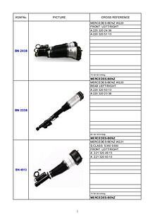 Air Suspension Strut Catalog- Zheng Yang Auto Parts