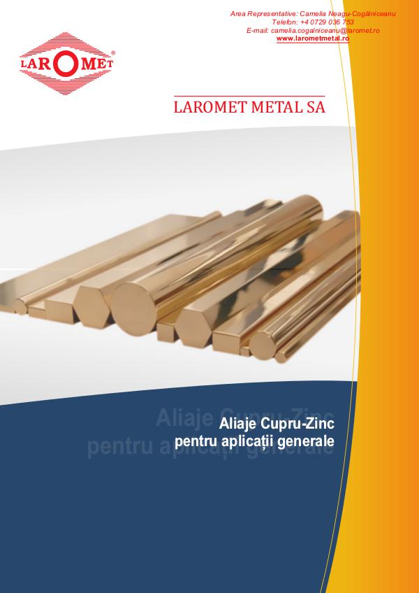 Bare din Cupru, Bare cupru electrotehnic Laromet Metal SA Alame aplicatii generale, aliaje Cupru Zinc, cupru