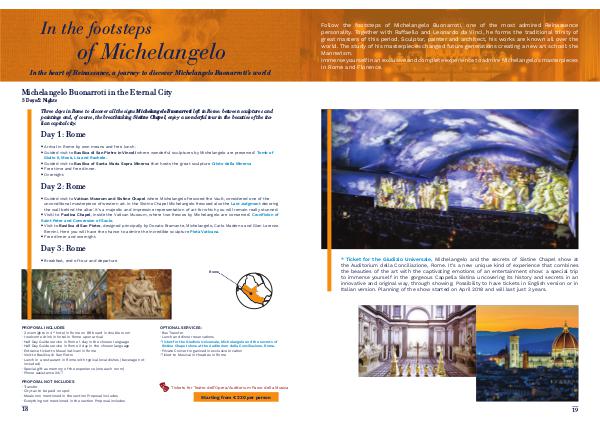 Enjoylive Travel Cultour Proposals In the footsteps of Michelangelo