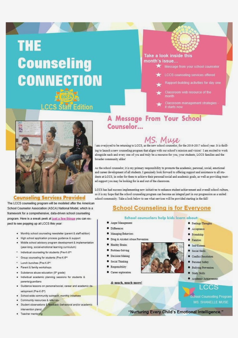 EL- Saturday Assignment Counseling Connection Staff August
