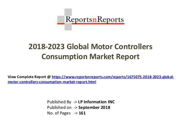 My first Magazine 2018-2023 Global Motor Controllers Consumption Mar