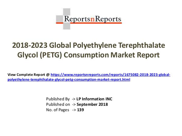 2018-2023 Global Polyethylene Terephthalate Glycol