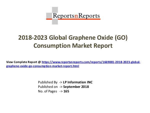 My first Magazine 2018-2023 Global Graphene Oxide (GO) Consumption M