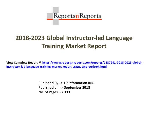 My first Magazine 2018-2023 Global Instructor-led Language Training