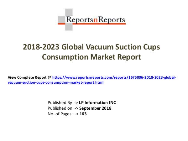 My first Magazine 2018-2023 Global Vacuum Suction Cups Consumption M