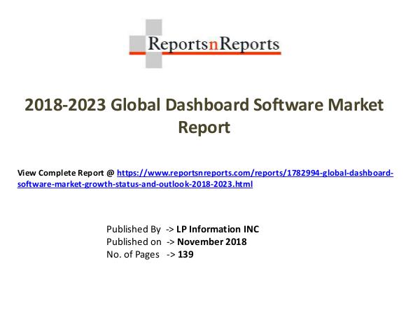My first Magazine Global Dashboard Software Market Growth (Status an