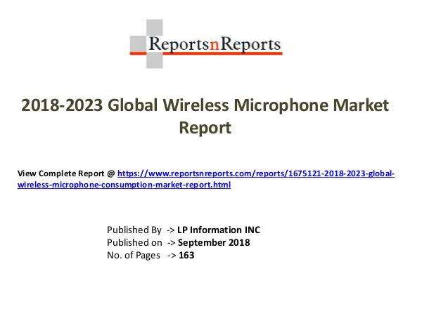 My first Magazine 2018-2023 Global Wireless Microphone Consumption M