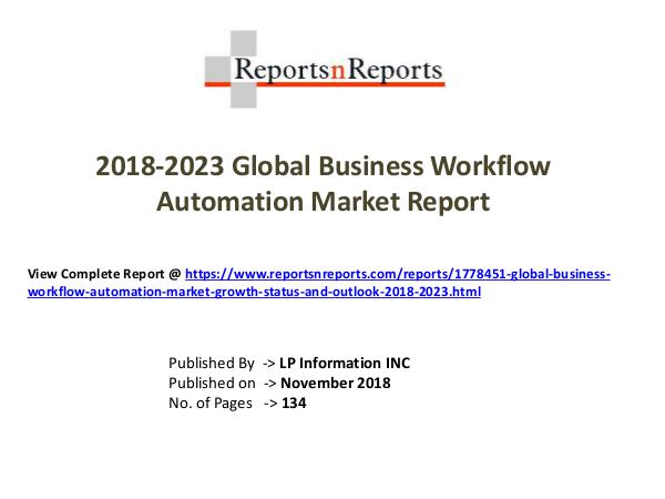 My first Magazine Global Business Workflow Automation Market Growth