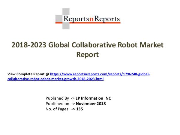 My first Magazine Global Collaborative Robot (Cobot) Market Growth 2