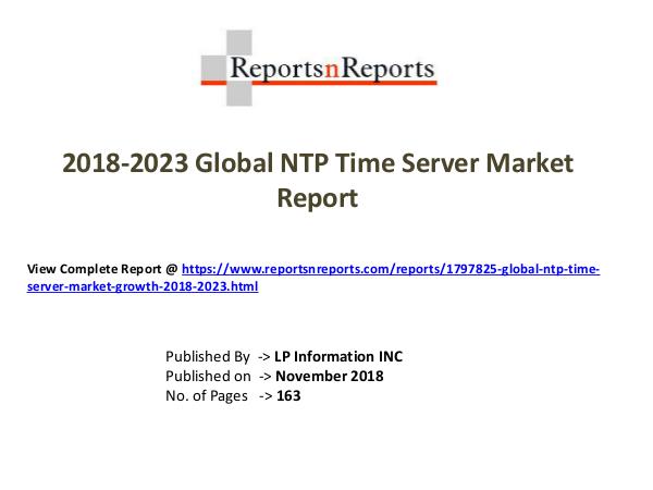 Global NTP Time Server Market Growth 2018-2023